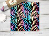 Rainbow Zebra Pattern Adhesive Vinyl 827